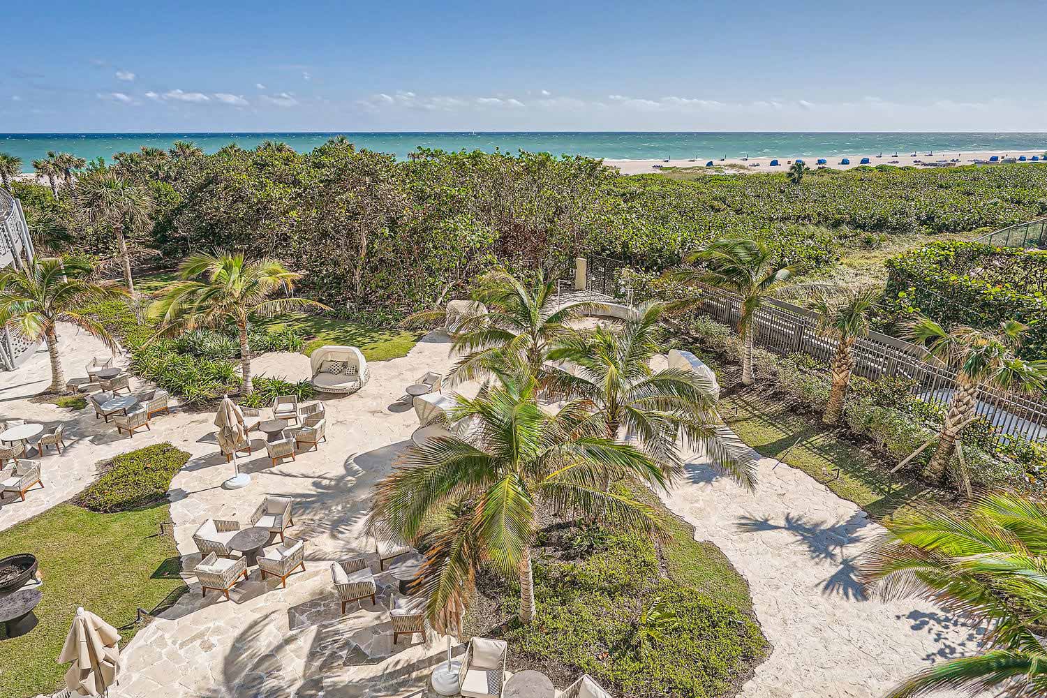 Balcony view of resort and ocean