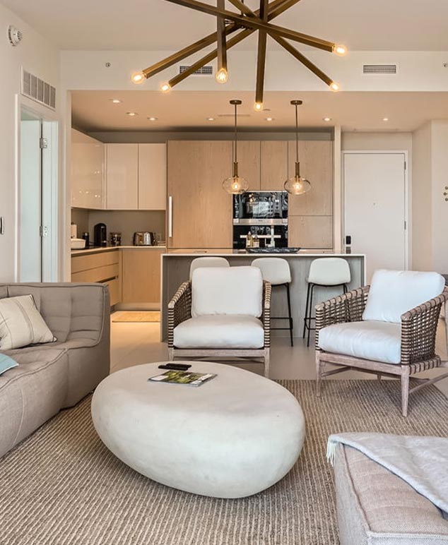 living room & kitchen photo